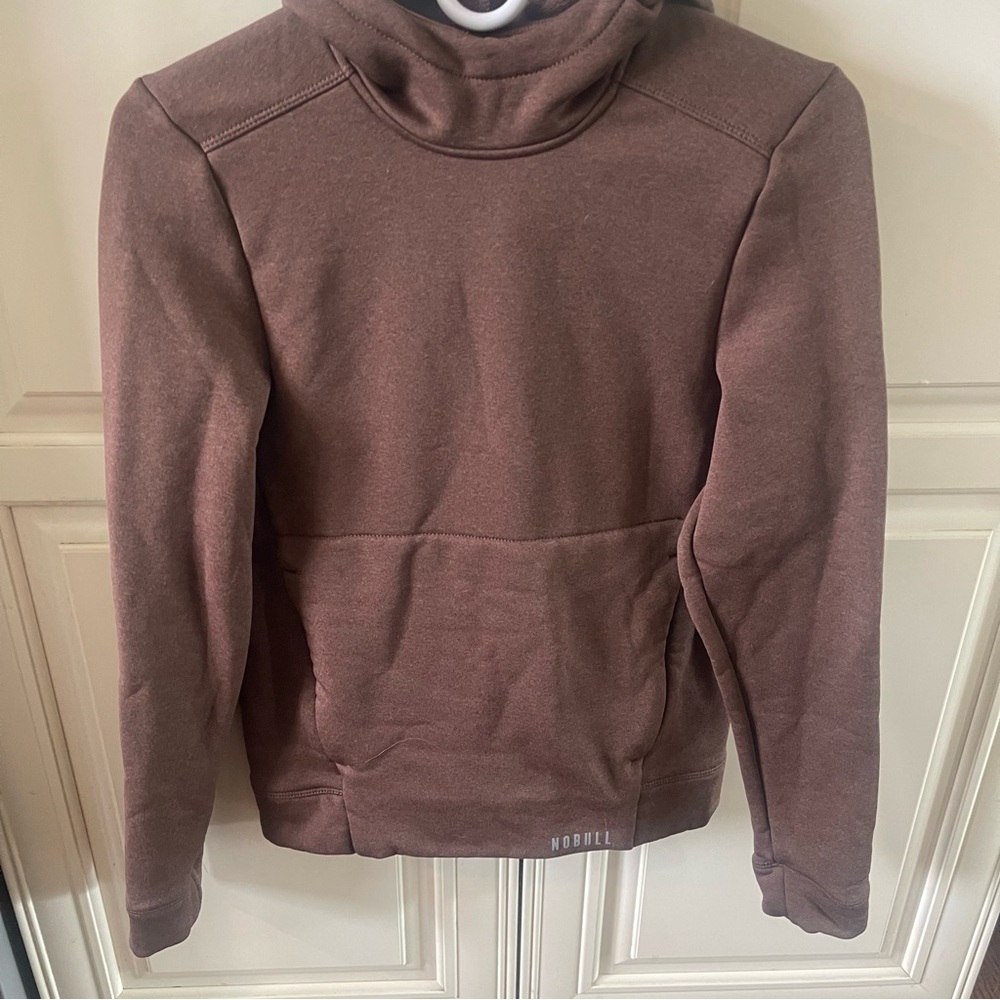 NO BULL Athletic Brown Performance Pull Over Hoodie Pockets CrossFit Small - Picture 3 of 5